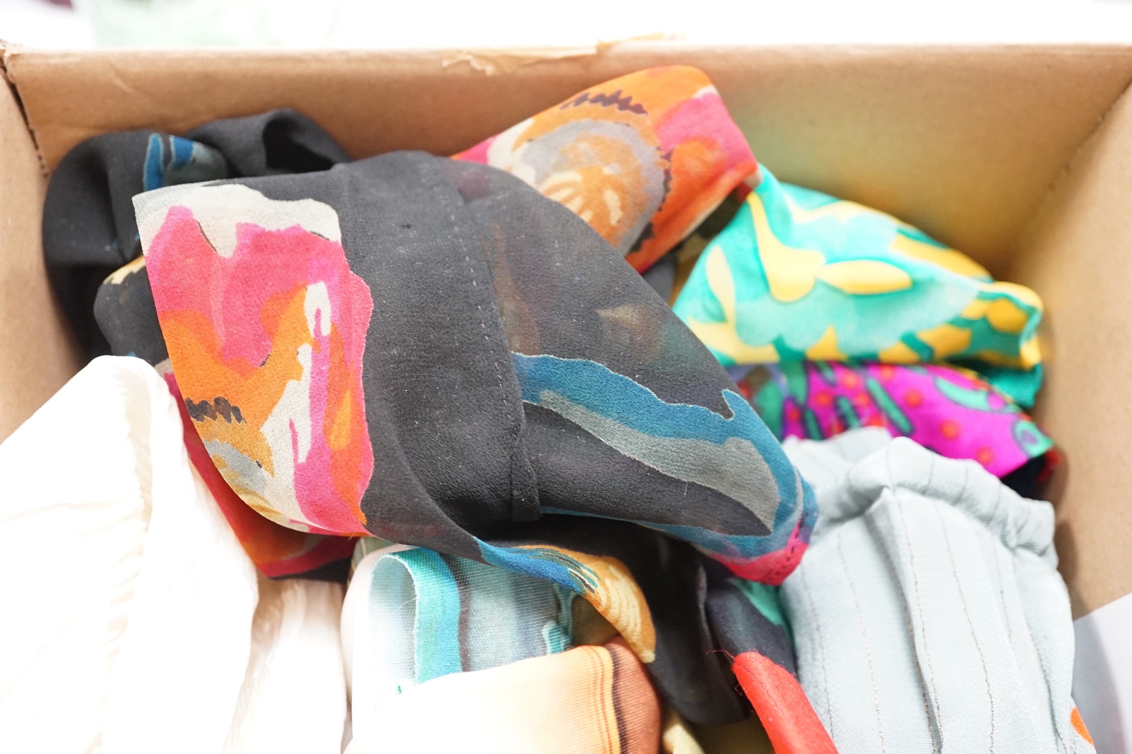A 1930’s lamé length of fabric and other woven and printed fabrics from 1920’s-60’s